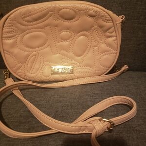 BeBe Pink Hand Bag With Gold Chain On The Strap